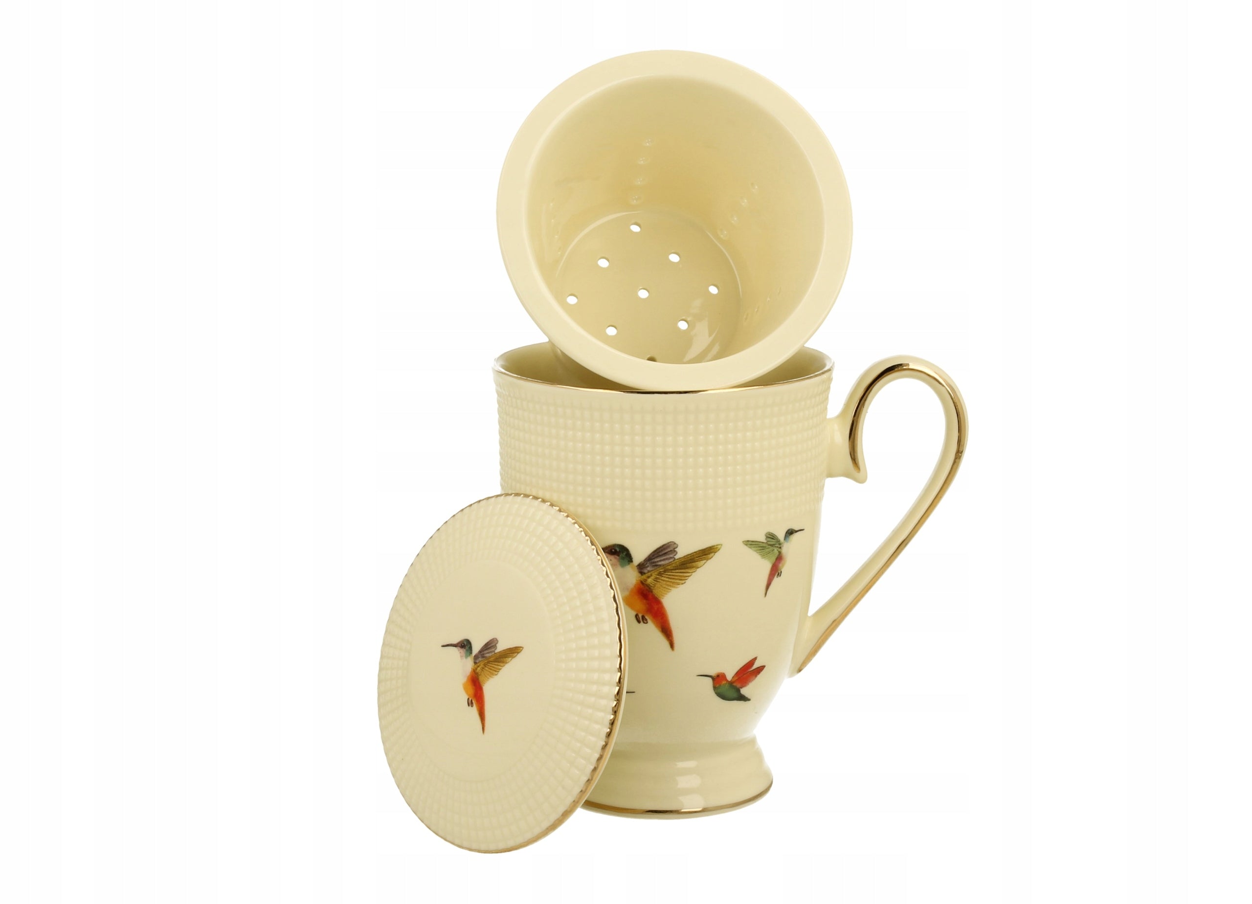 ECRU Mug with Hummingbird Infuser Material porcelain
