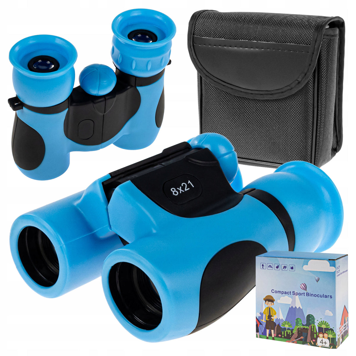 EDUCATIONAL BINOCULARS FOR CHILDREN OPTICS MAGNIFICATION 8X21 PRISM ROOF +STRAP