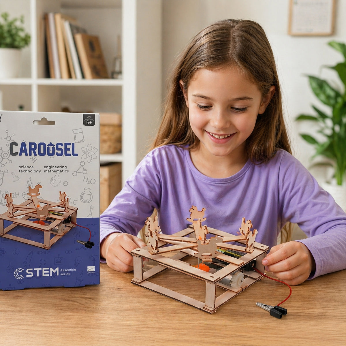 EDUCATIONAL BLOCKS FOR FOLDING STEM CAROUSEL HORSE GIFT CHILDREN TOY Packaging status original