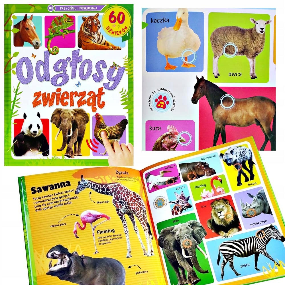 EDUCATIONAL BOOK ANIMAL SOUNDS 60 SOUNDS