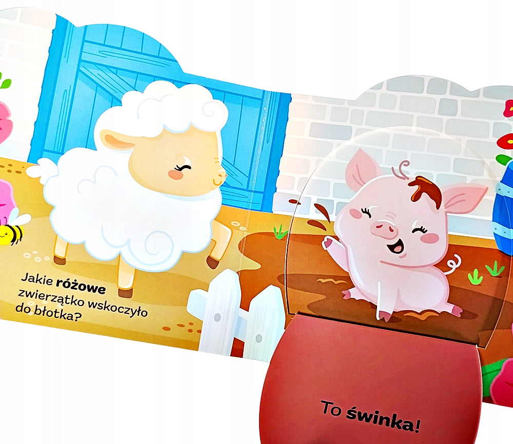 EDUCATIONAL BOOK WITH WINDOWS WITH ANIMALS GET TO KNOW ANIMALS VILLAGE Brand no brand