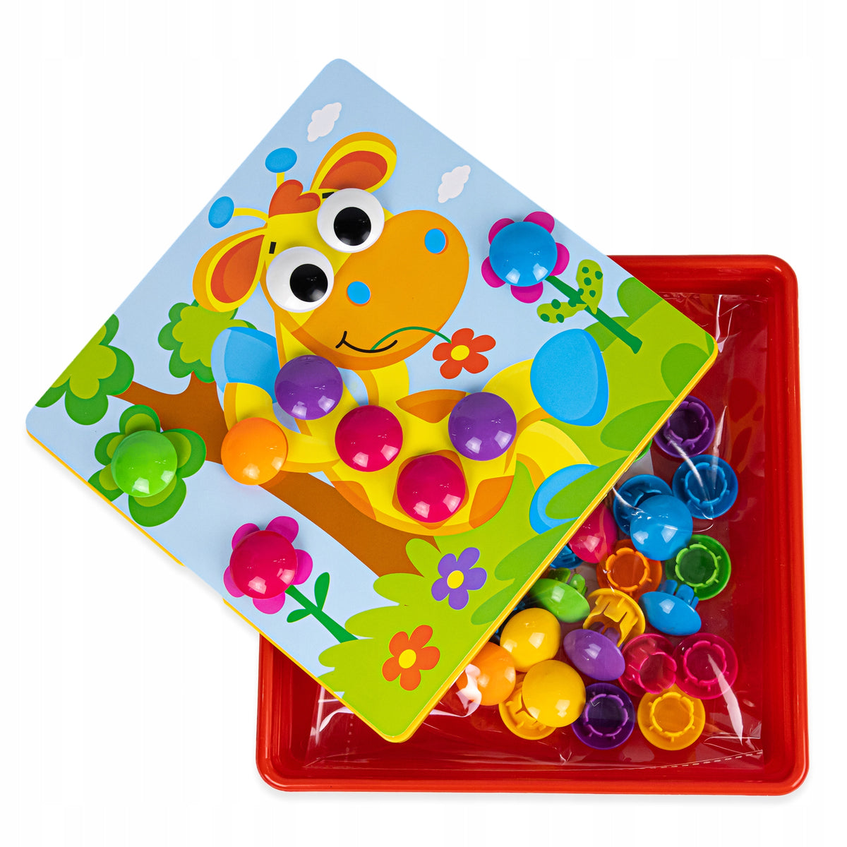 EDUCATIONAL BUTTON PUZZLE FOR CHILDREN MOSAIC 58 EL TOY MONTESSORI Brand click4TOYS