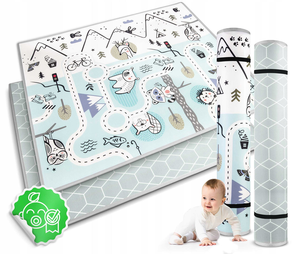 EDUCATIONAL DOUBLE-SIDED FOAM MAT FOR CHILDREN LARGE 180x150cm PANKA XPE Manufacturer code 734200