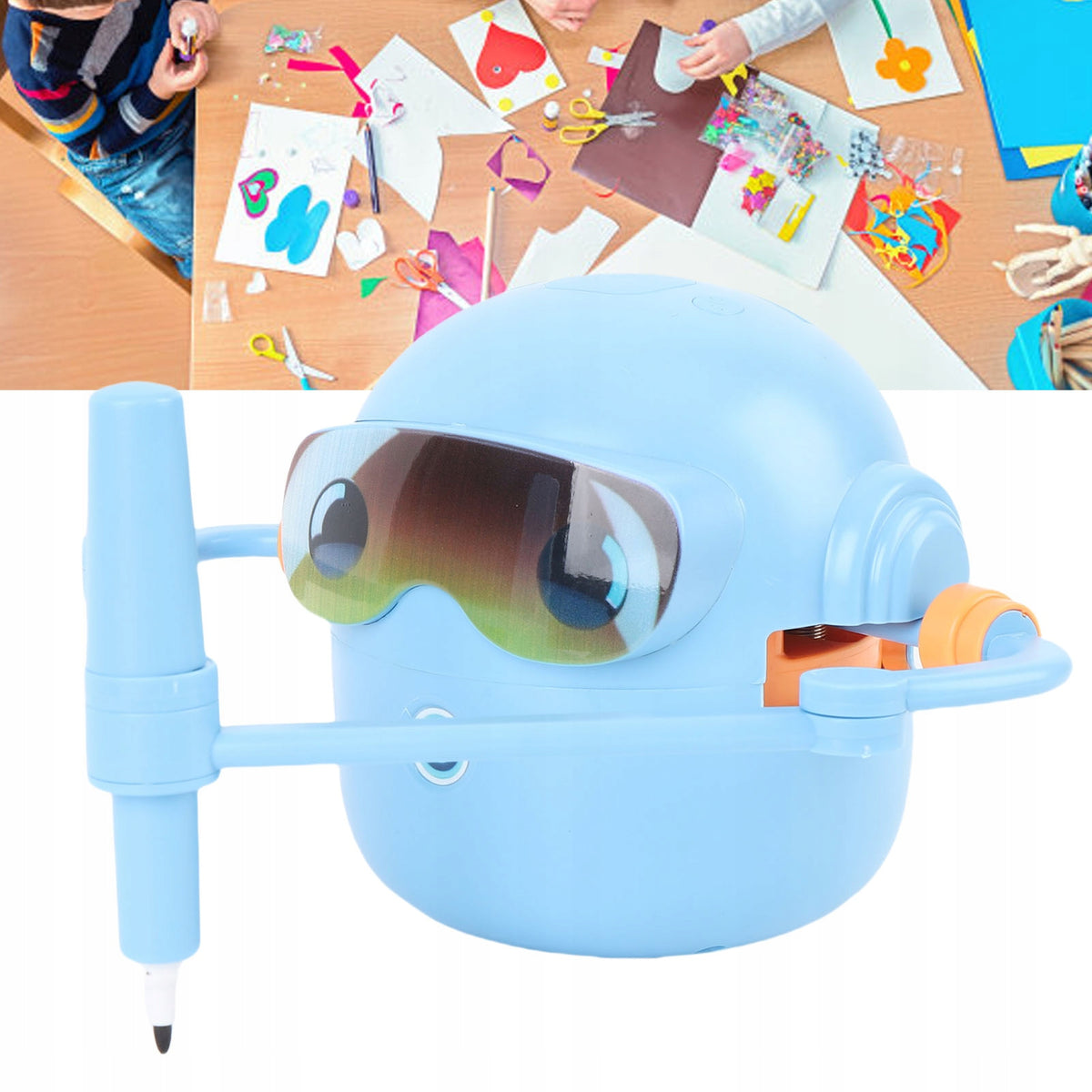 EDUCATIONAL DRAWING ROBOT 100 CARDS 12 MARKERS FOR CHILDREN Packaging status original
