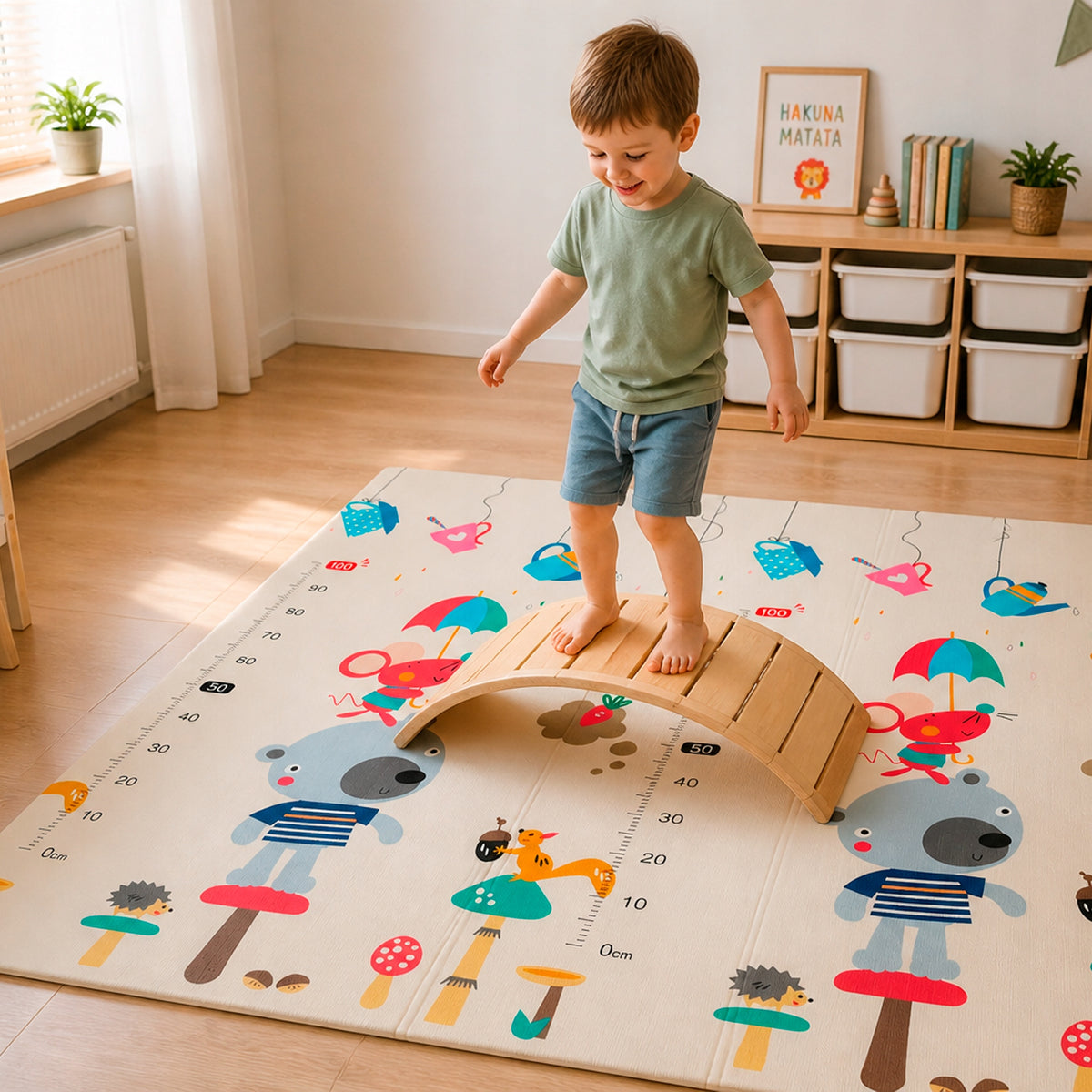 EDUCATIONAL FOAM MAT DOUBLE SIDED FOLDING FOR BABIES 200x180CM Manufacturer code 5647