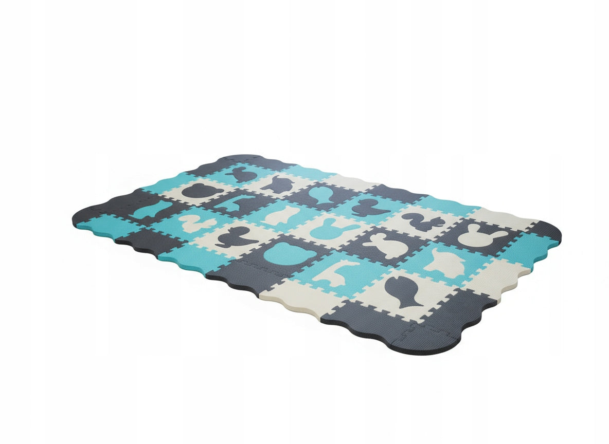 EDUCATIONAL FOAM MAT DOUBLE-SIDED PUZZLE XXL 201x115cm EVA animals Packaging status original