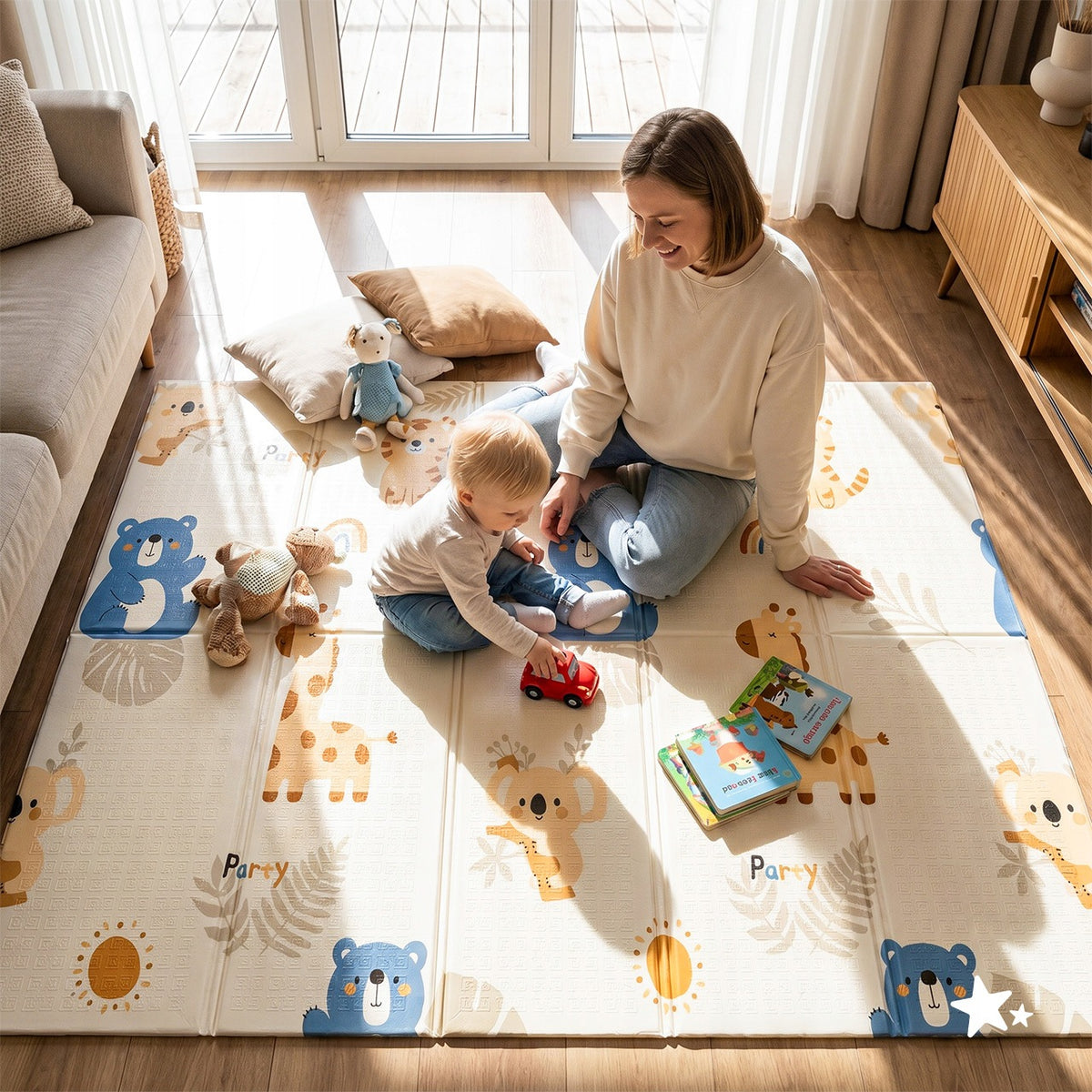 EDUCATIONAL FOAM MAT FOLDING DOUBLE SIDED 150x200 XPE FOAM FOR KIDS Manufacturer code 115168