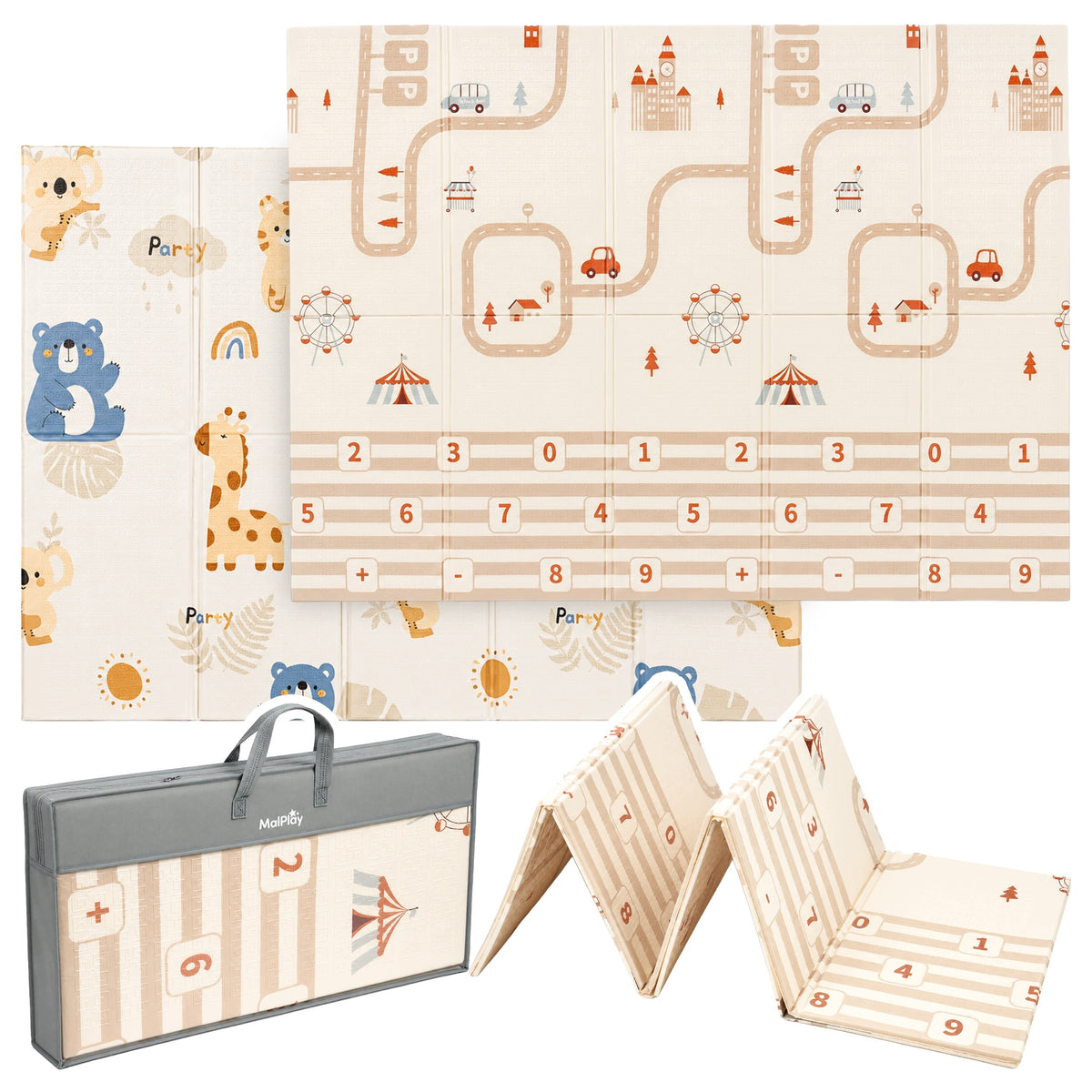 EDUCATIONAL FOAM MAT FOLDING DOUBLE SIDED 150x200 XPE FOAM FOR KIDS