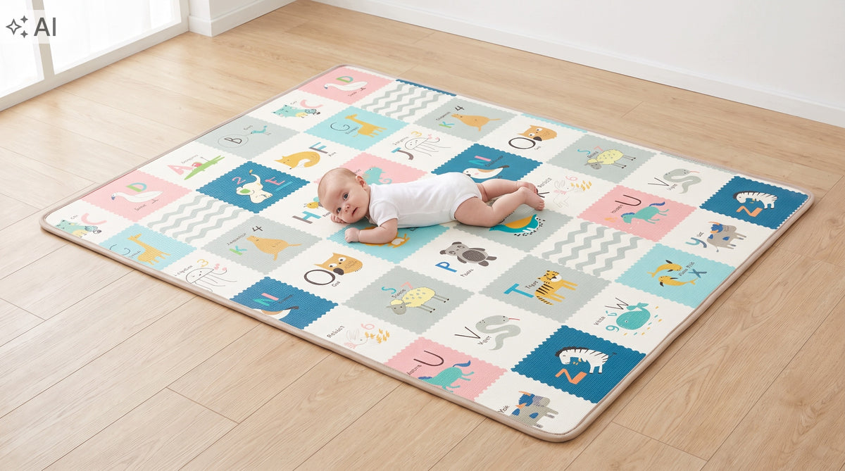EDUCATIONAL FOAM MAT LARGE XPE 180x150 1,5 CM ROLLED EXTRA THICK 2in1 Manufacturer code ładna mocna kolorowa