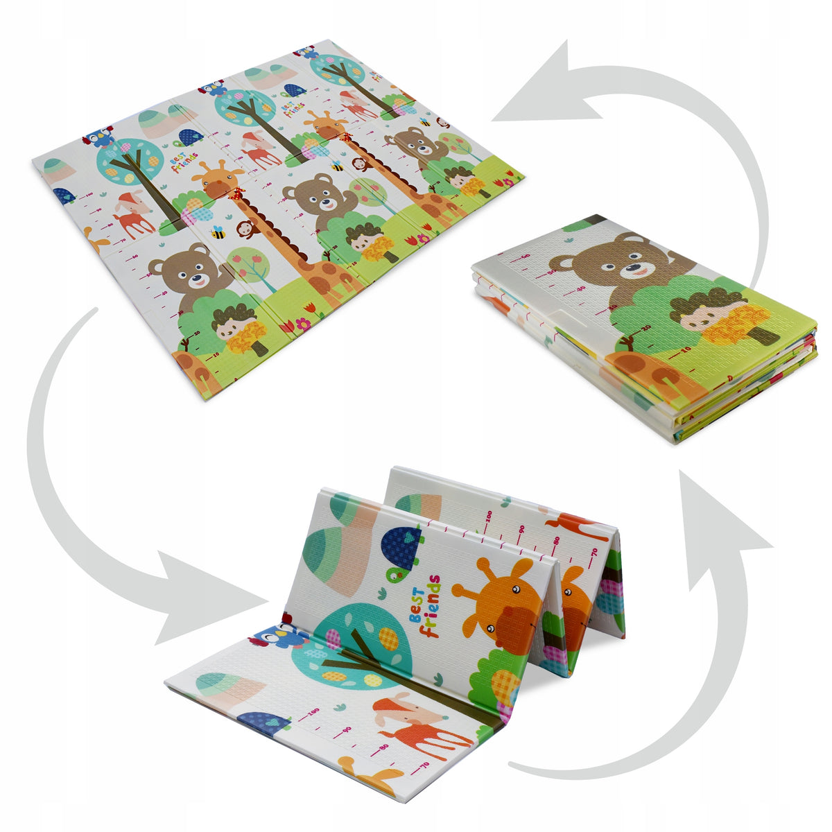 EDUCATIONAL FOLDING FOAM MAT FOR CHILDREN LARGE 180x200 DOUBLE-SIDED THICK Manufacturer code 5903940083704
