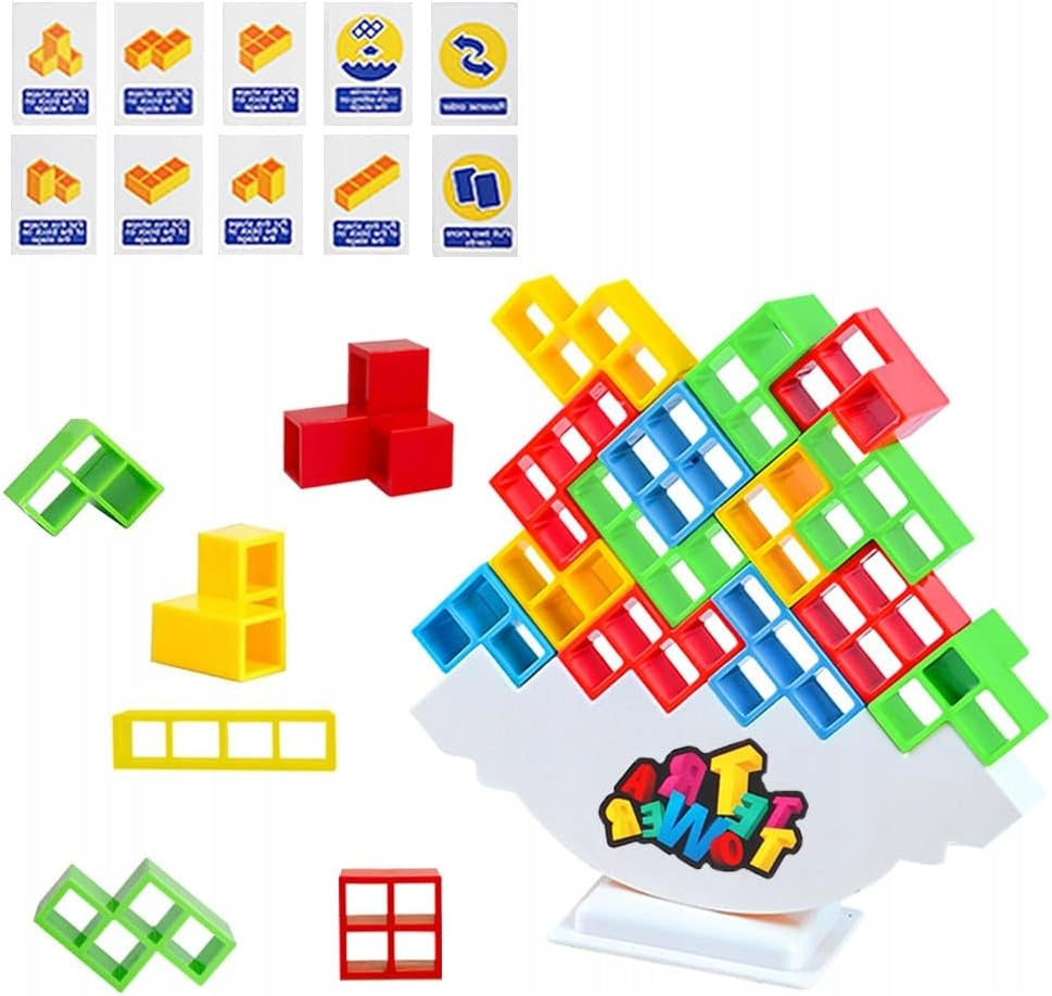 EDUCATIONAL GAME PUZZLE BLOCKS TETRIS TETRA BALANCE TOWER 48 BLOCKS Manufacturer code GRA EDUKACYJNA TETRA TOWER 48 klocków TETRIS