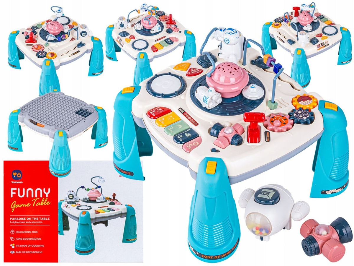 EDUCATIONAL INTERACTIVE CHILDREN'S TABLE 2IN1 SPACE PROJECTOR BLUE
