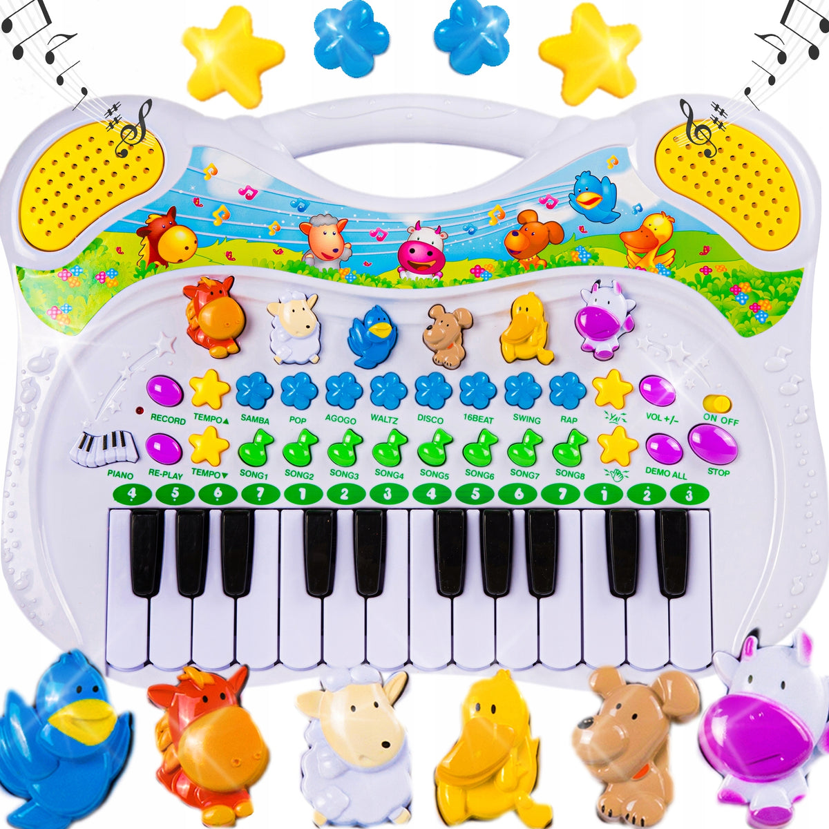EDUCATIONAL INTERACTIVE ORGAN PIANO FARM ANIMALS LEARNING GIFT Packaging status original
