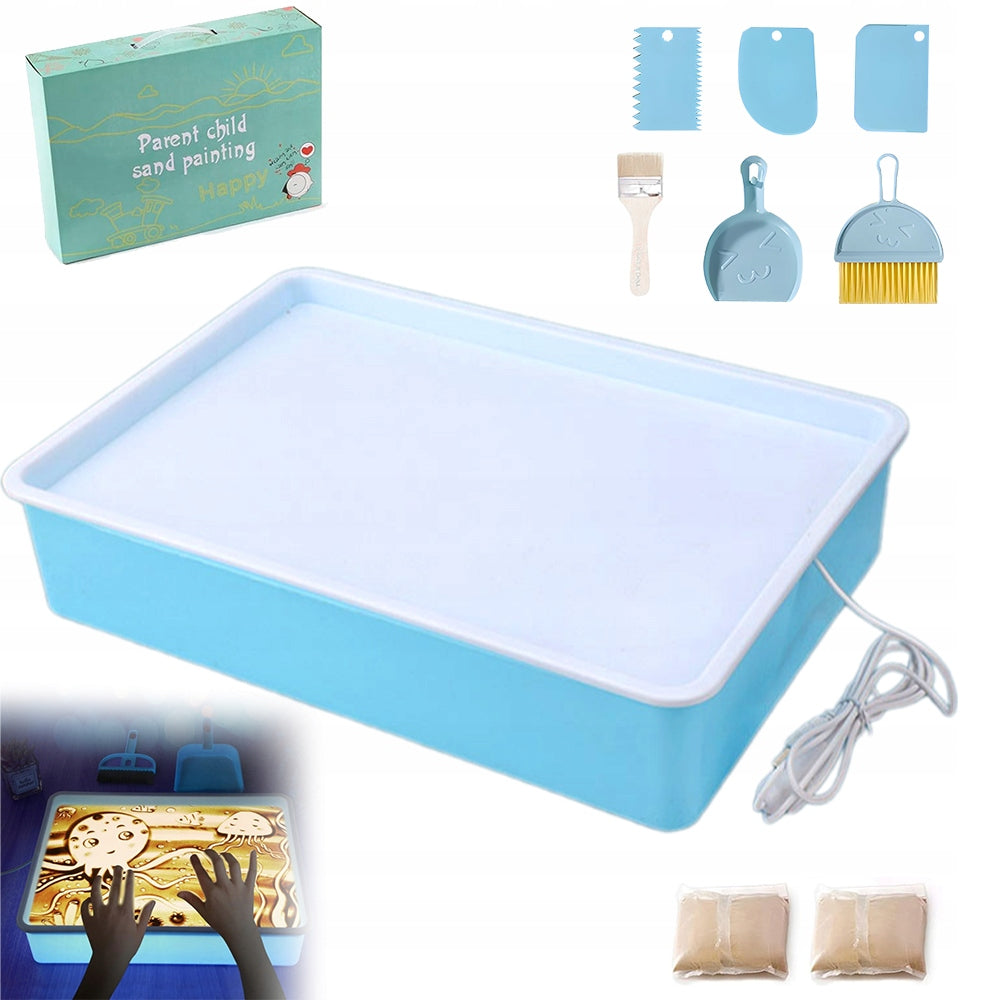 EDUCATIONAL LED SAND PAINTING TABLE CREATIVE SET WITH SAND