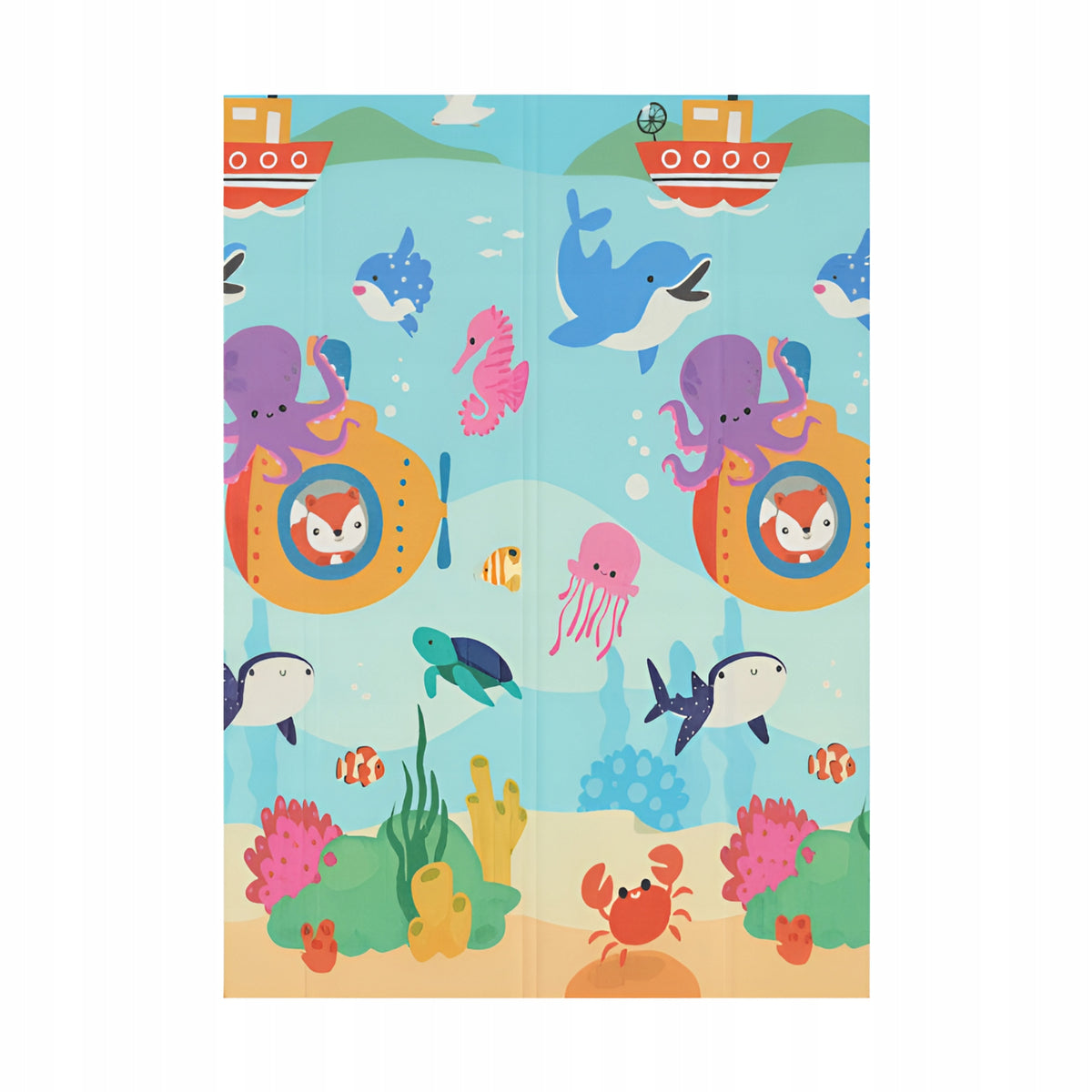EDUCATIONAL MAT FOLDING FOAM XPE DOUBLE-SIDED FOR CHILDREN LARGE 180x120 cm Manufacturer code MATA SKŁADANA PIANKOWA DWUSTRONNA ALLBAG