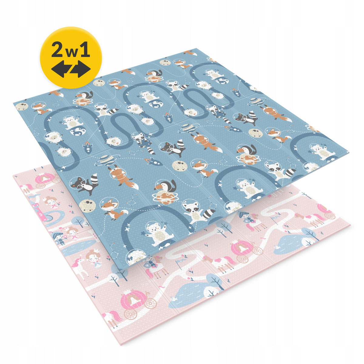 EDUCATIONAL MAT FOR BABIES FOAM DOUBLE-SIDED FOR CHILDREN XPE 200x180cm Manufacturer code Mata Królestwo i Kosmos 200 x 180 cm