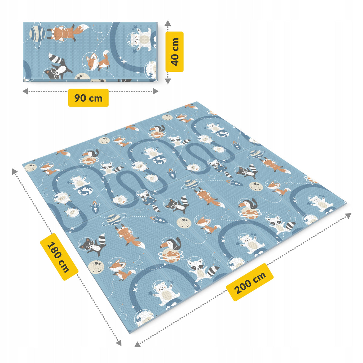 EDUCATIONAL MAT FOR BABIES FOAM DOUBLE-SIDED FOR CHILDREN XPE 200x180cm Packaging status original