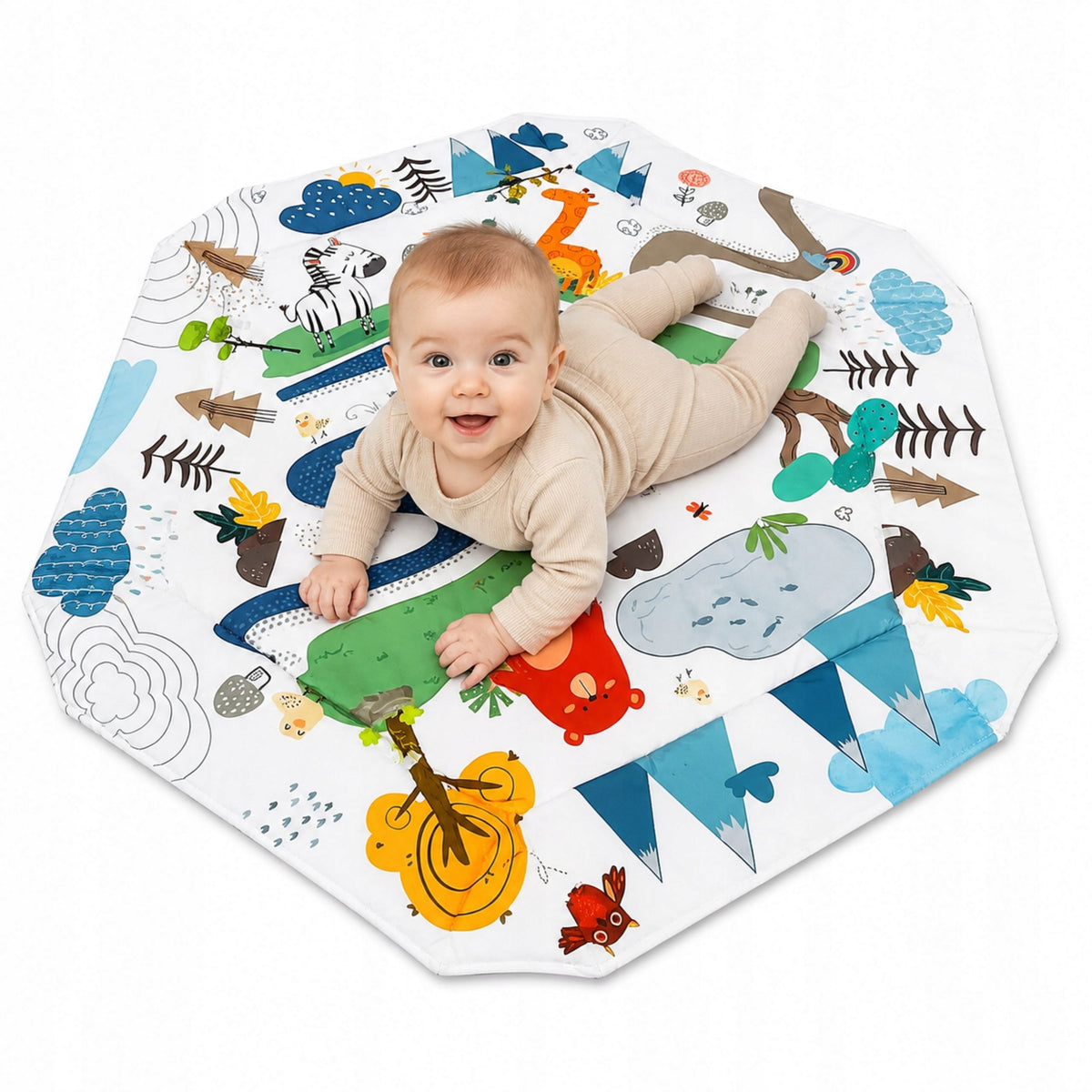 EDUCATIONAL MAT FOR BABIES PLAYPEN COCOON INTERACTIVE TOYS PILLOW Packaging status original