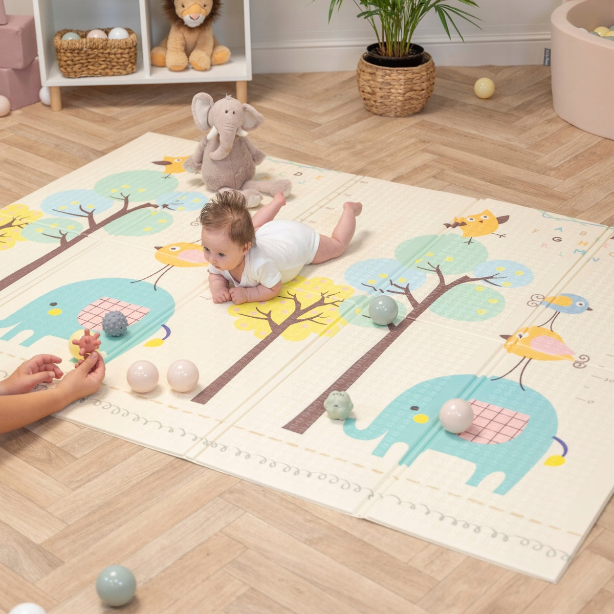 EDUCATIONAL MAT FOR CHILDREN folding double-sided 150x200 KiddyMoon FM-001 Brand KiddyMoon
