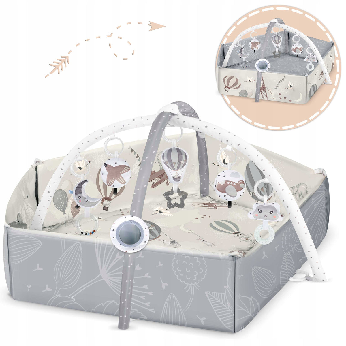 EDUCATIONAL MAT INTERACTIVE DOUBLE-SIDED FOLDING FOR BABIES LARGE NUKIDO Manufacturer code 730102