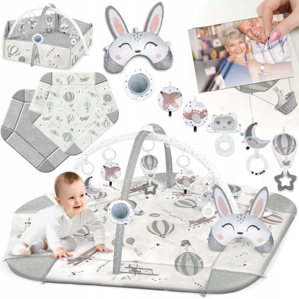 EDUCATIONAL MAT INTERACTIVE DOUBLE-SIDED FOLDING FOR BABIES LARGE NUKIDO