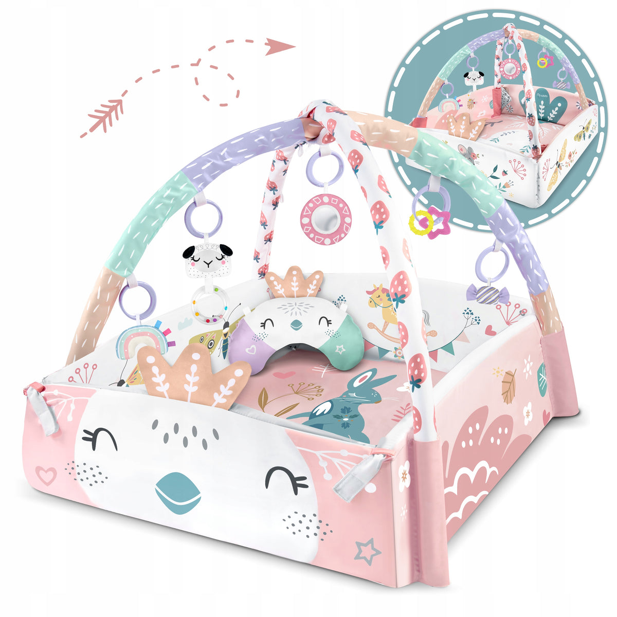 EDUCATIONAL MAT INTERACTIVE NUKIDO FOR CHILDREN LARGE 3in1 FREEBIE PILLOW Packaging status original