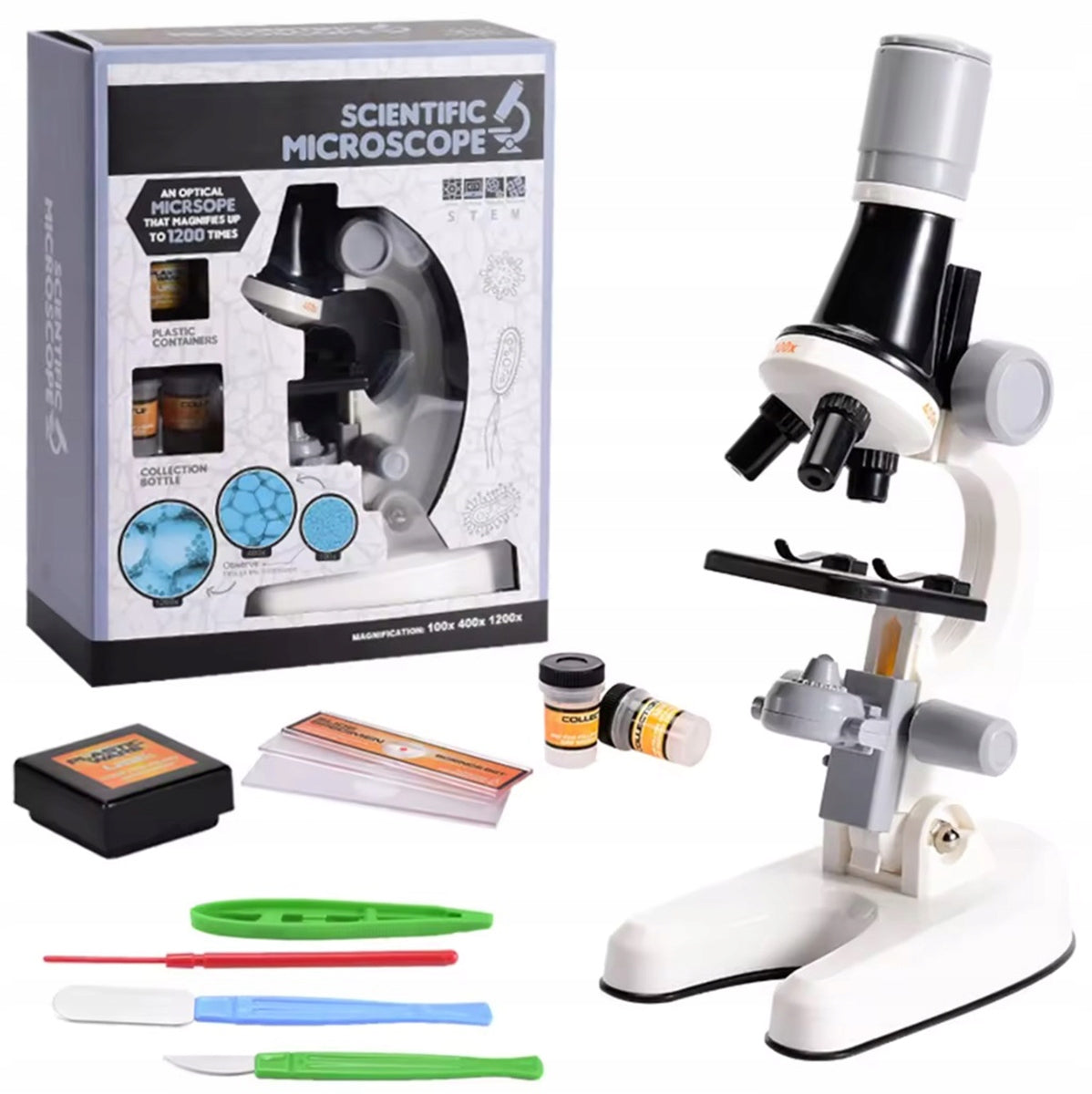 EDUCATIONAL MICROSCOPE APPROXIMATION 1200X LED LIGHT GIFT FOR BABY