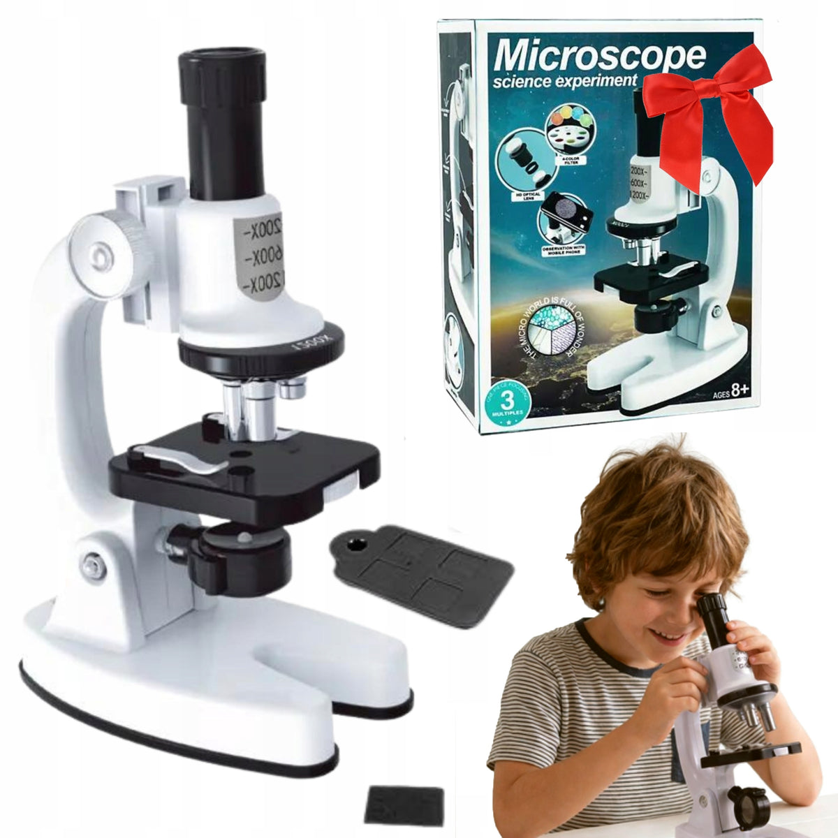 EDUCATIONAL MICROSCOPE LED LIGHT APPROXIMATION 1200X GIFT FOR CHILD