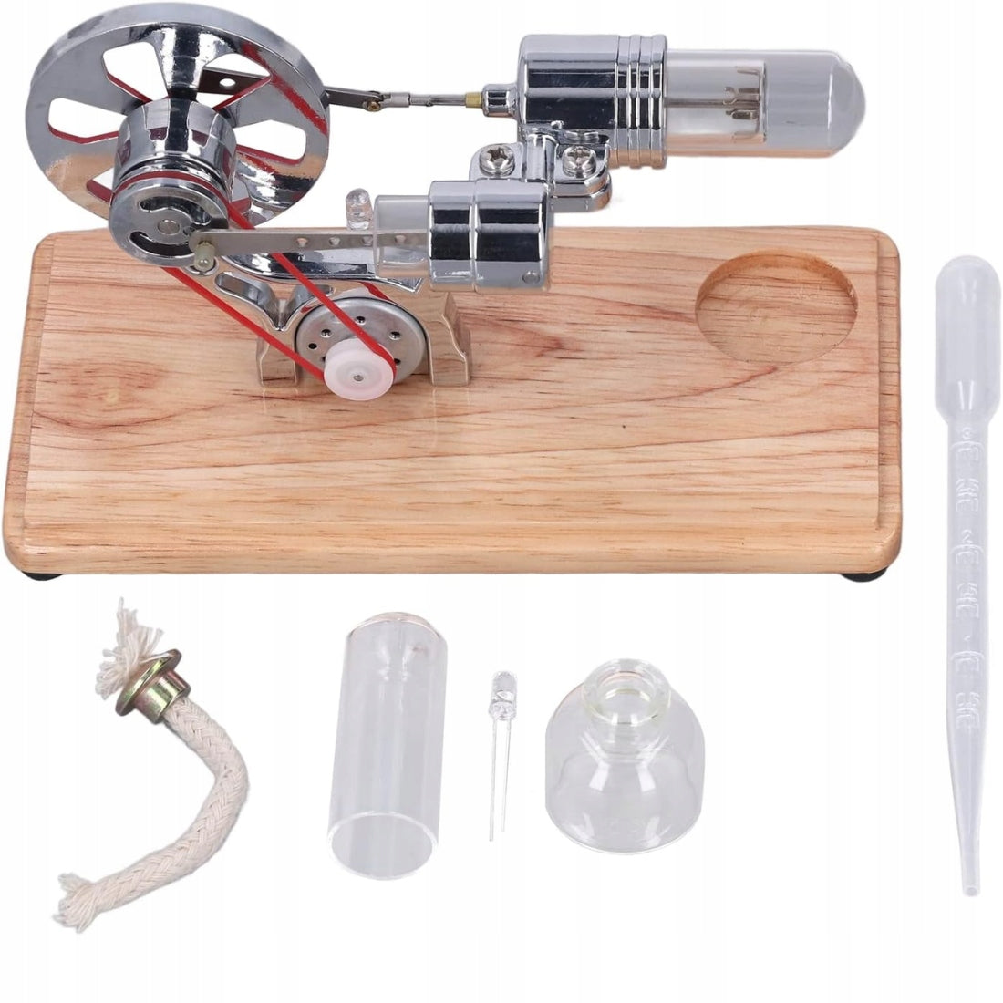 EDUCATIONAL MODEL OF STIRLING ENGINE EXPERIMENT BURNER ENERGY GENERATOR Brand no brand