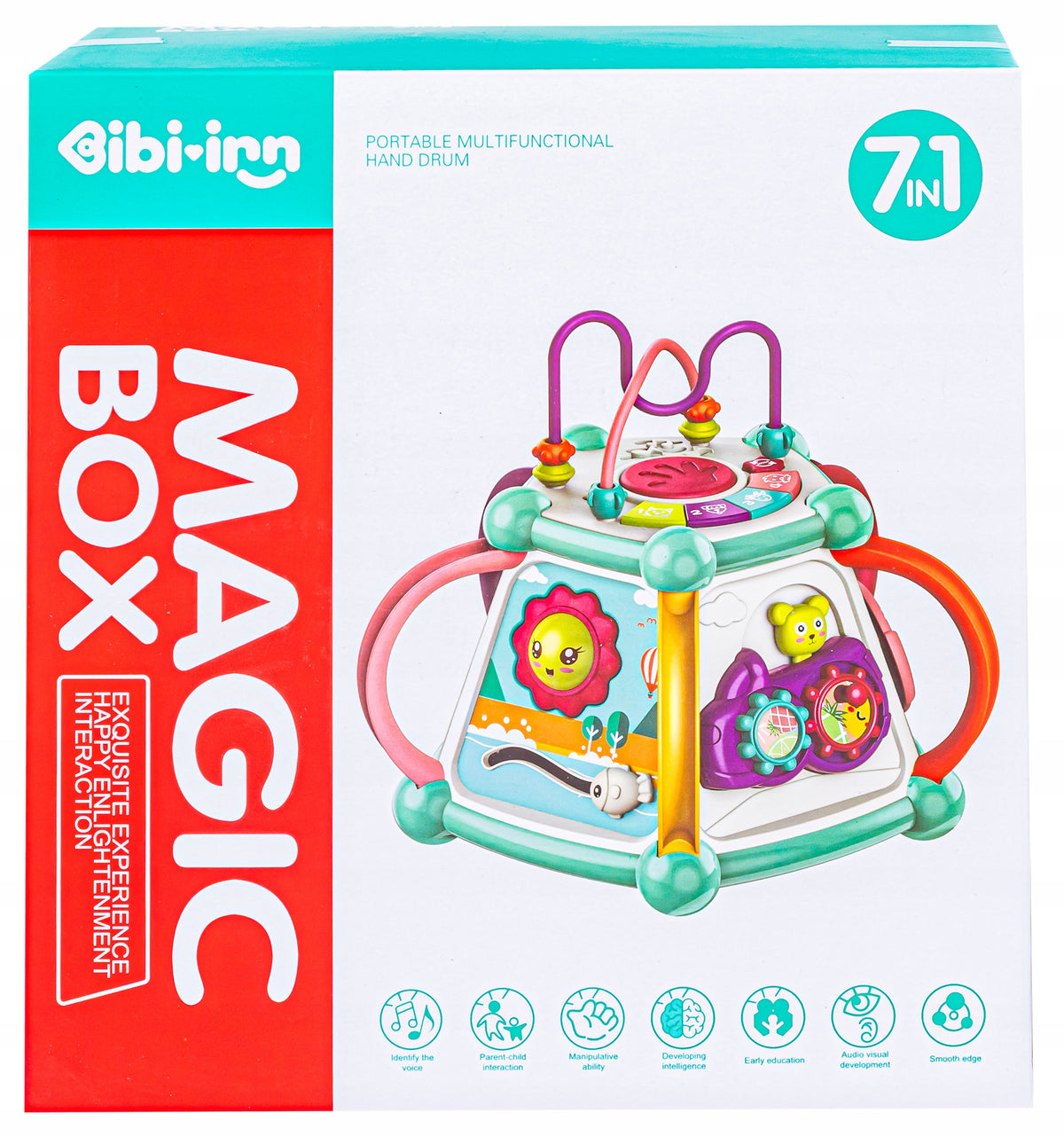 EDUCATIONAL MULTI-CUBE Toddler Toy 7in1 Sensory Cube Sounds Brand DK