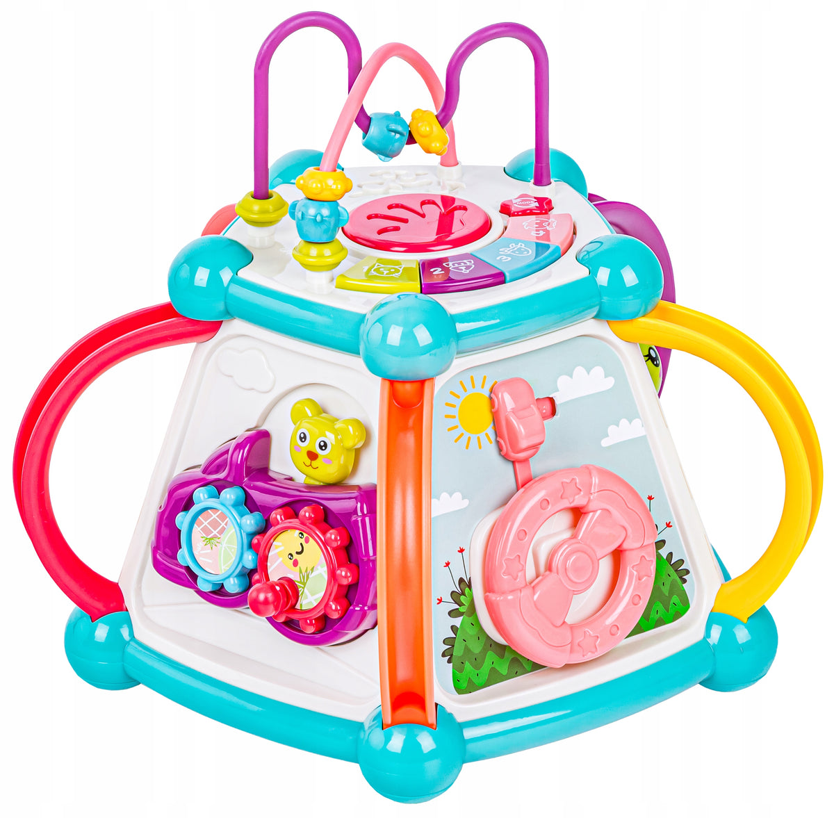 EDUCATIONAL MULTI-CUBE Toddler Toy Sensory Cube Sounds 7in1 Brand DK