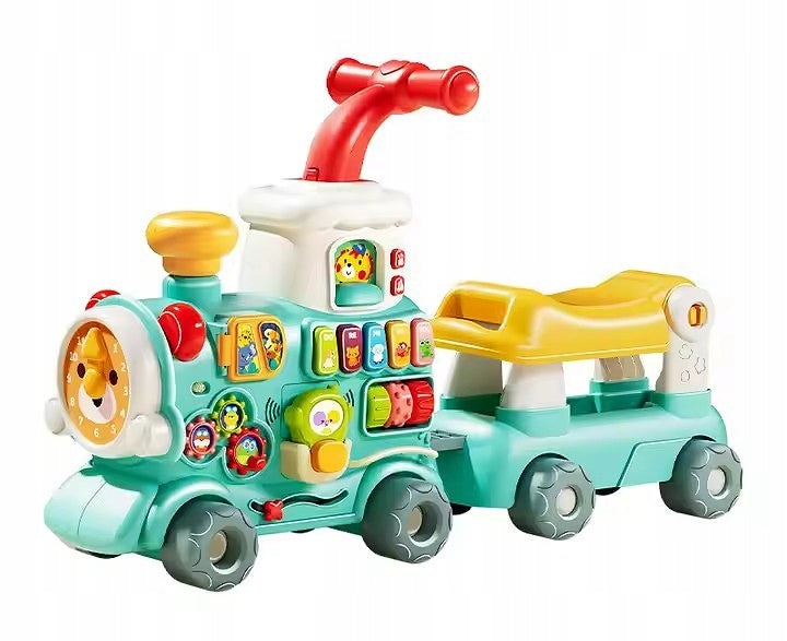 EDUCATIONAL MULTIFUNCTIONAL TRAIN LOCOMOTIVE PUSHER RIDER LEARNING TO DRIVE 5IN1 Packaging status original