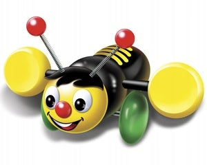 EDUCATIONAL PUSH TOY WOODEN BEE Brand Luno