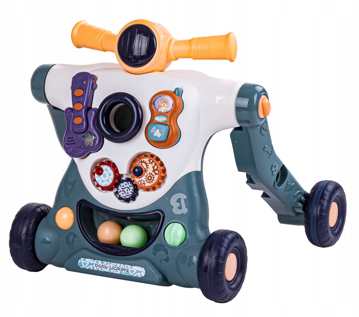 EDUCATIONAL PUSHER WALKER RIDING SCOOTER 3in1 Color blue