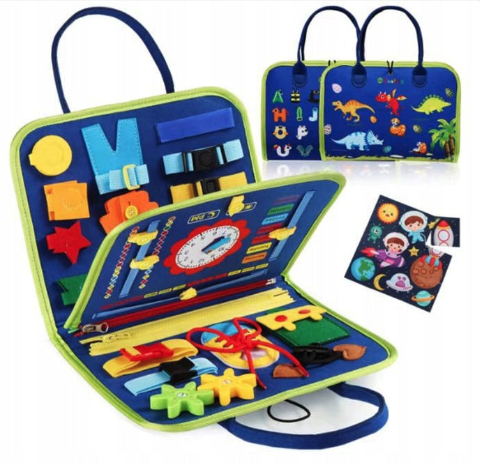 EDUCATIONAL SENSORY BOARD FOR KIDS EARLY LEARNING TOY CLOCK
