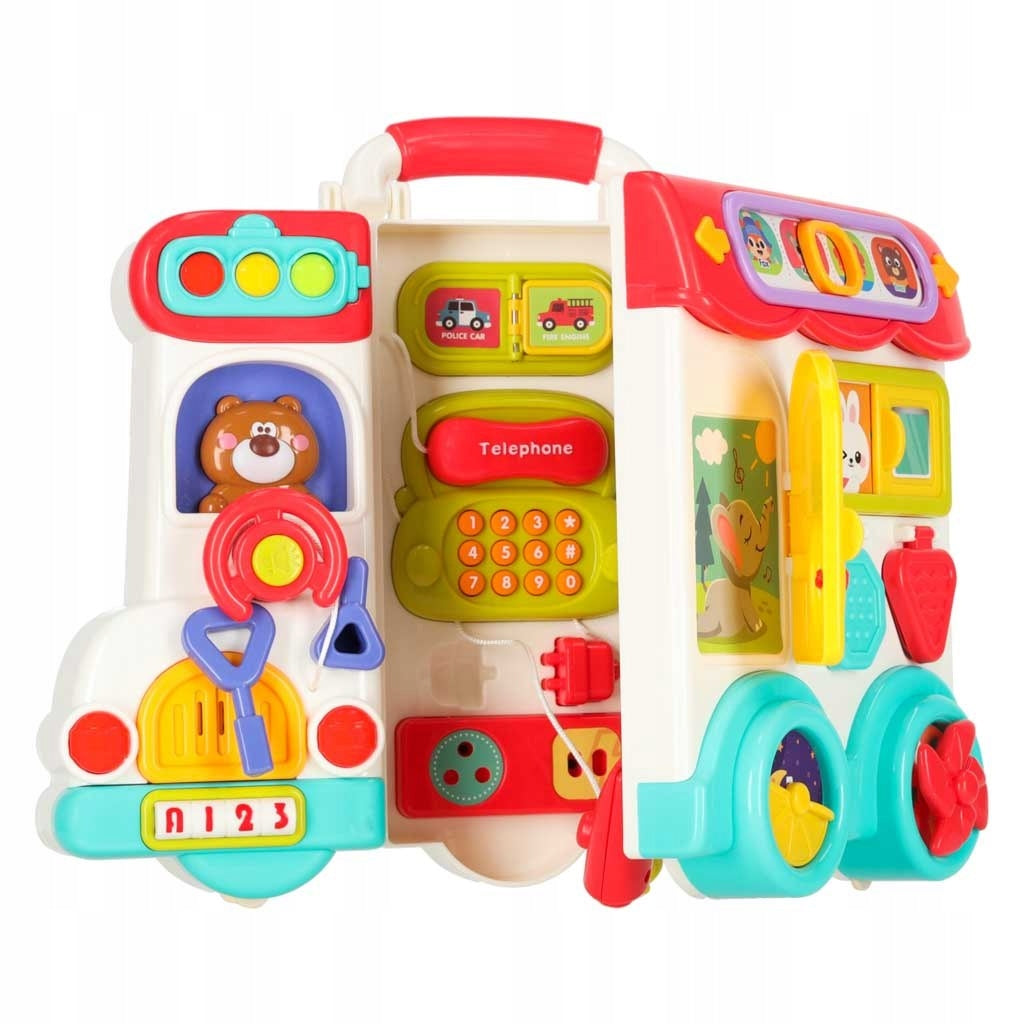 EDUCATIONAL SENSORY MANIPULATION BOARD FOR KIDS INTERACTIVE BUS Packaging status original