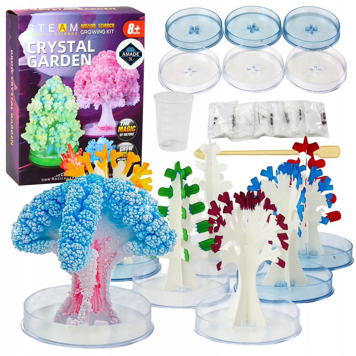 EDUCATIONAL SET FOR CHILDREN CRYSTAL BREEDING 6x CRYSTAL TREE