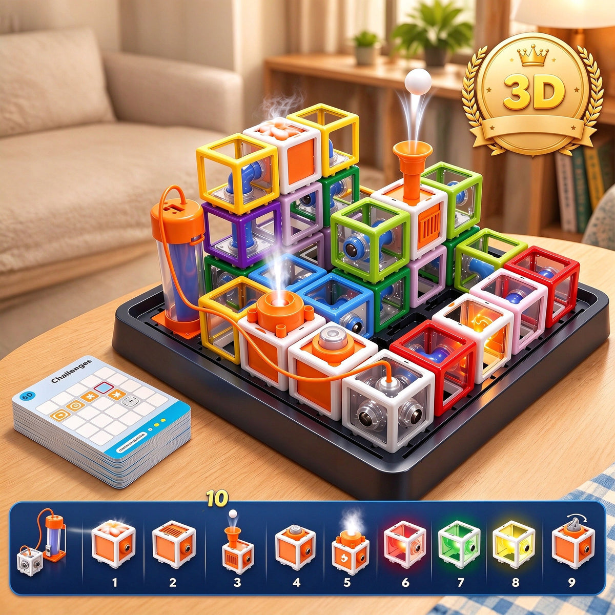 EDUCATIONAL SMALL ELECTRONICS 3D CIRCUIT MAZE BOARD GAME WITH 60 LEVELS Packaging status original