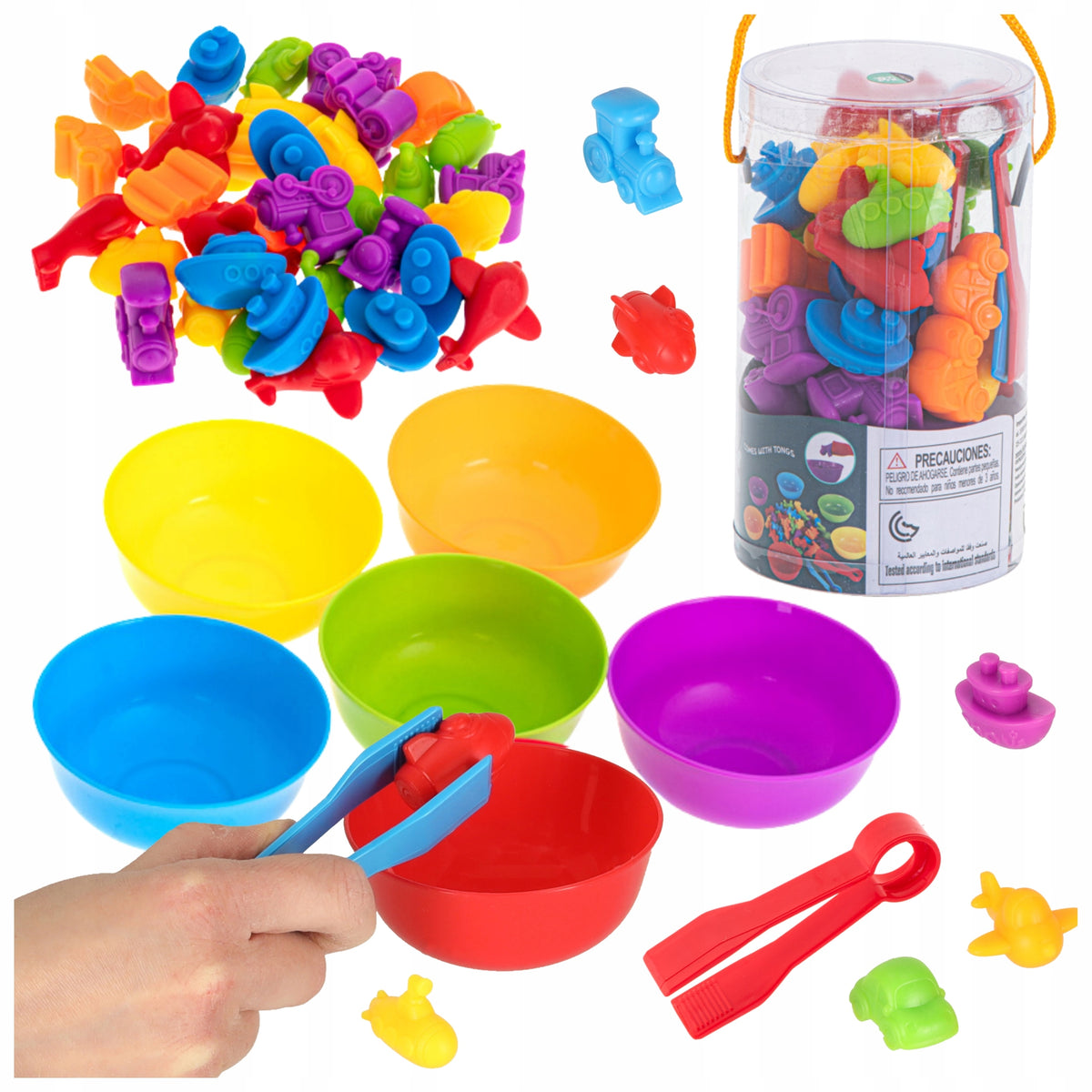 EDUCATIONAL SORTER LEARNING TO COUNT COLORS MONTESSORI VEHICLES SET 36 EL.