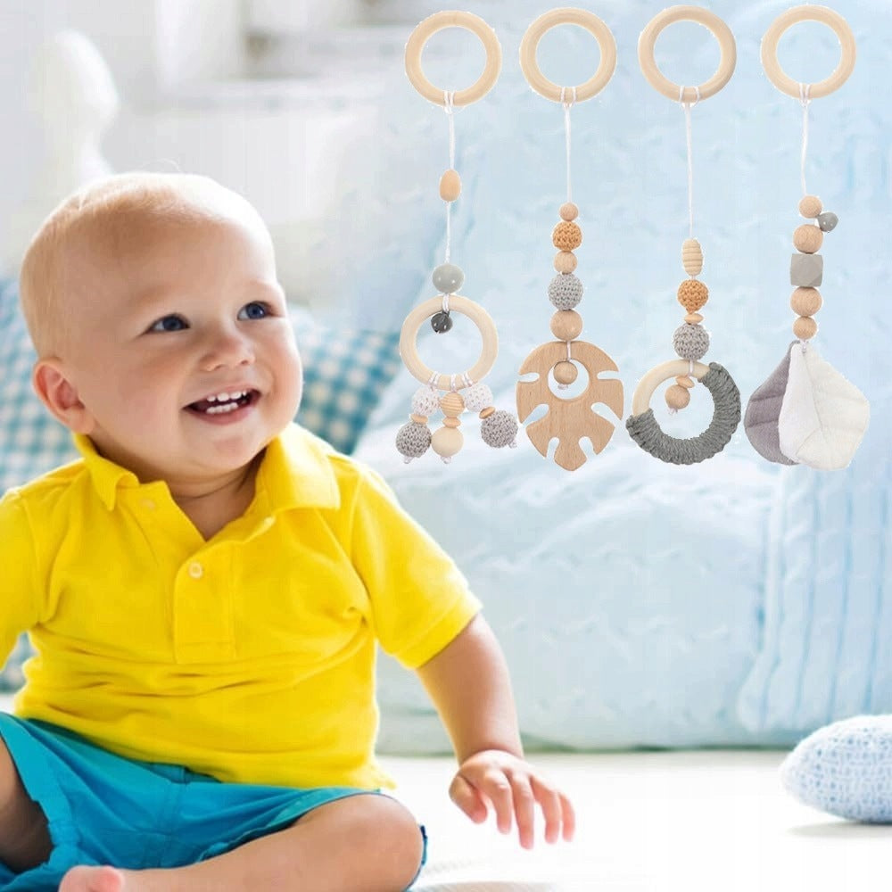 EDUCATIONAL STAND PENDANTS 4 PIECES BABY GYM DURABLE Packaging status original