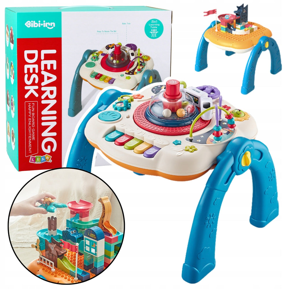 EDUCATIONAL TABLE 2IN1 FOR CHILDREN INTERACTIVE FOR BLOCKS Lean Toys