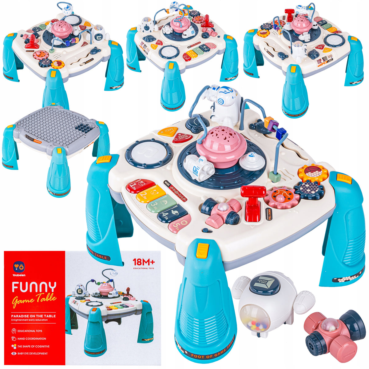 EDUCATIONAL TABLE 2IN1 SPACE Projector Piano RACKET Spaceship
