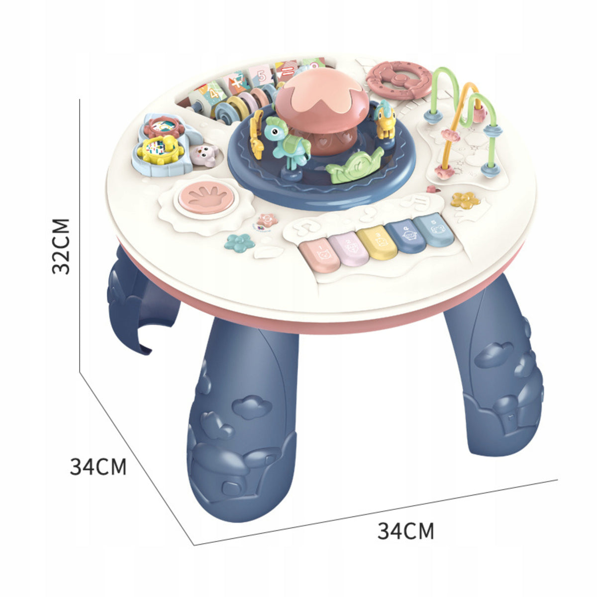EDUCATIONAL TABLE FOR CHILDREN ABACUS SORTER PIANO BLOCKS STEERING WHEEL Manufacturer code 6063033335