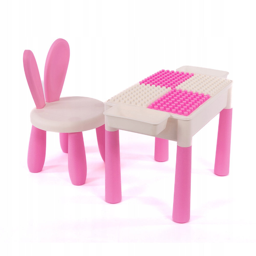 EDUCATIONAL TABLE GARDEN 6IN1 FOR CHILDREN 3+ BLOCKS DRAWING HIGH CHAIR 89 EL Brand no brand