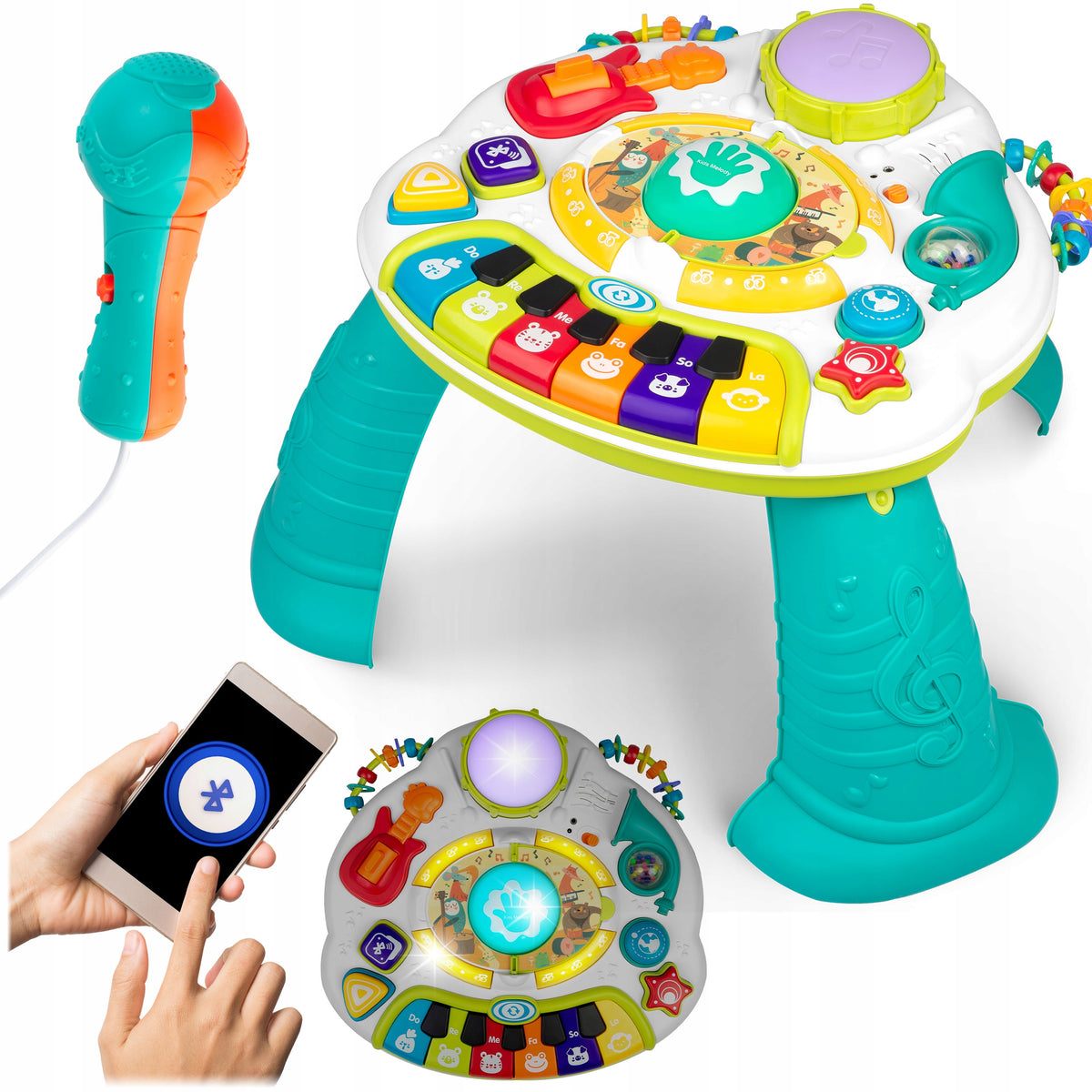 EDUCATIONAL TABLE INTERACTIVE 2in1 MUSIC PANEL BLUETOOTH MUSIC RICOKIDS