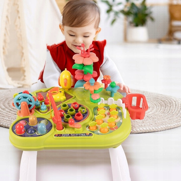 EDUCATIONAL TABLE INTERACTIVE FOR CHILDREN HAMMER ROD CARROT FISH Brand Luxma