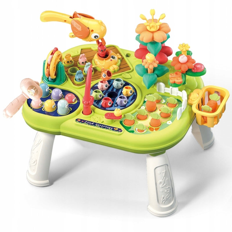 EDUCATIONAL TABLE INTERACTIVE FOR CHILDREN HAMMER ROD CARROT FISH