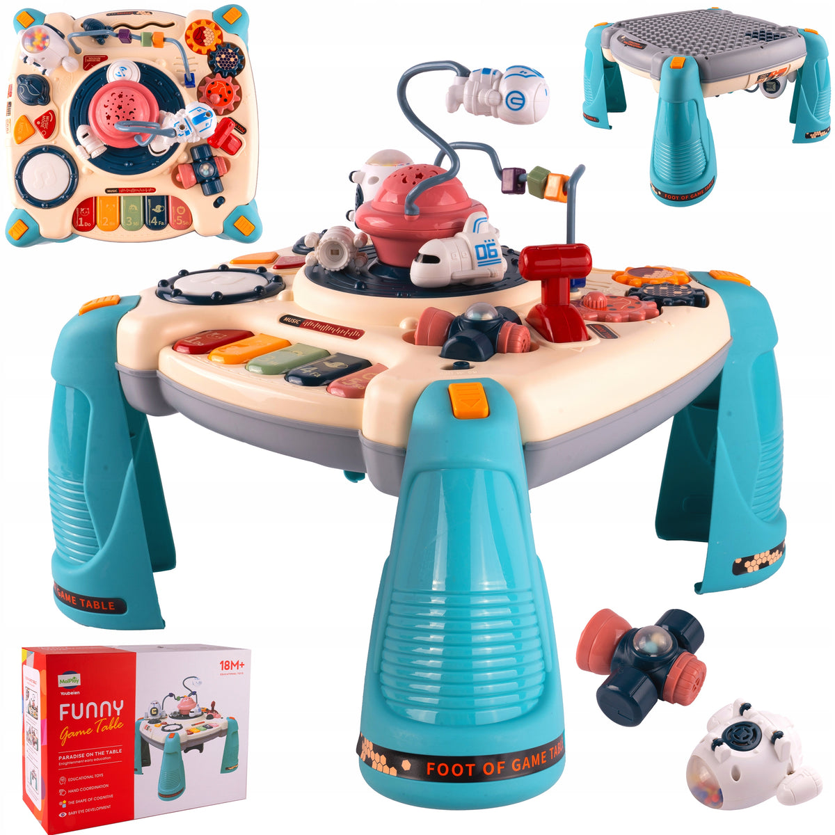 EDUCATIONAL TABLE INTERACTIVE MUSIC PANEL PIANO 2IN1 FOR CHILDREN