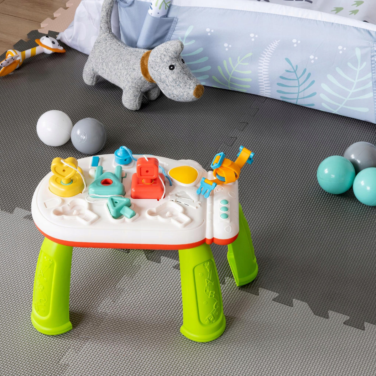 EDUCATIONAL TABLE INTERACTIVE SENSORY MANIPULATION BOARD + SOUNDS Brand MTOYS
