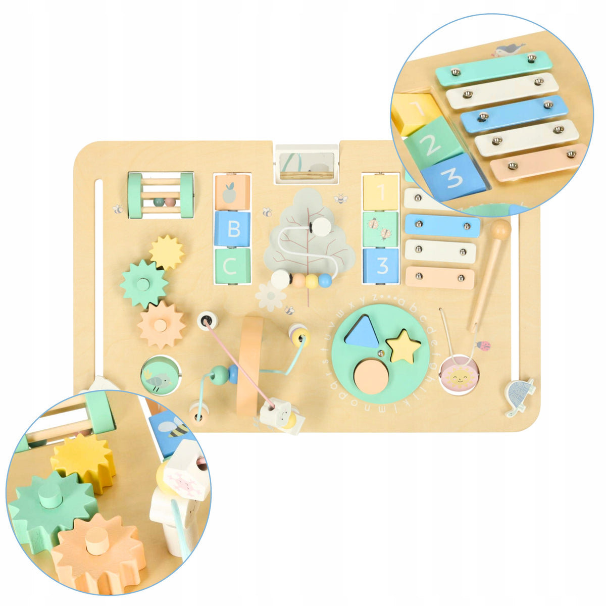 EDUCATIONAL TABLE MONTESSORI MANIPULATIVE SENSORY MINT FOR CHILDREN Manufacturer code STOLICZEK DO ZABAWY DLA MALUCHÓW